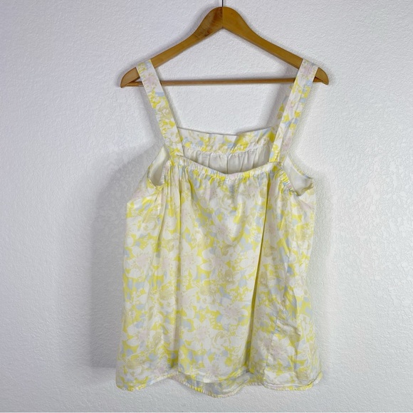 The Nines By Hatch Yellow Floral Swing Tank Blouse - Picture 6 of 6